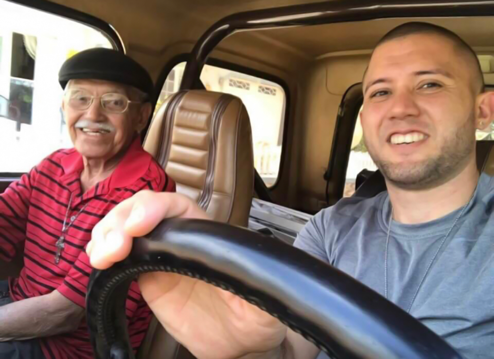 Owner and his grandfather